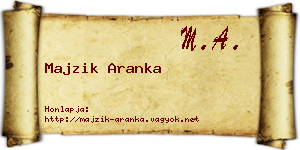 Majzik Aranka névjegykártya